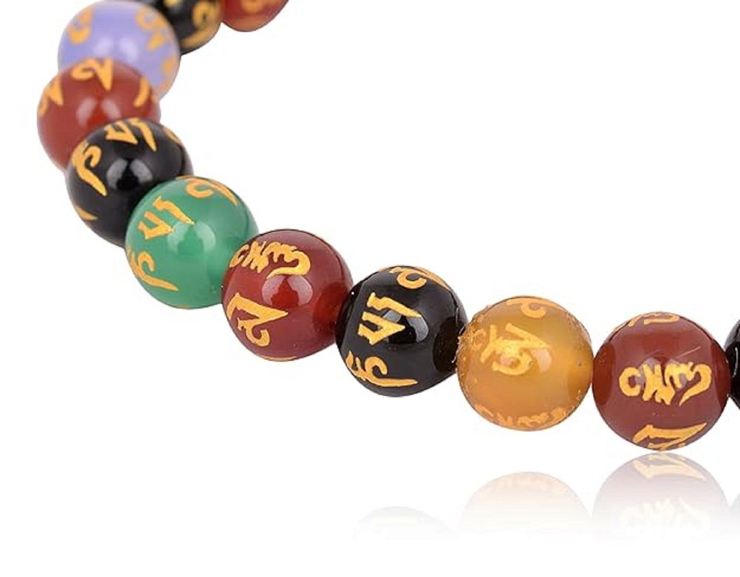 Multicolor Mantra Healing Bracelet – Spiritual Energy & Chakra Balance