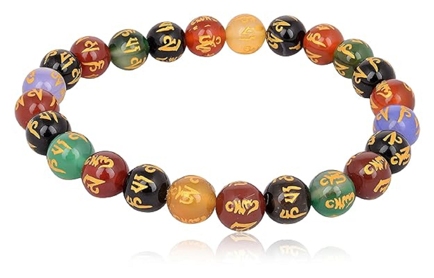 Multicolor Mantra Healing Bracelet – Spiritual Energy & Chakra Balance
