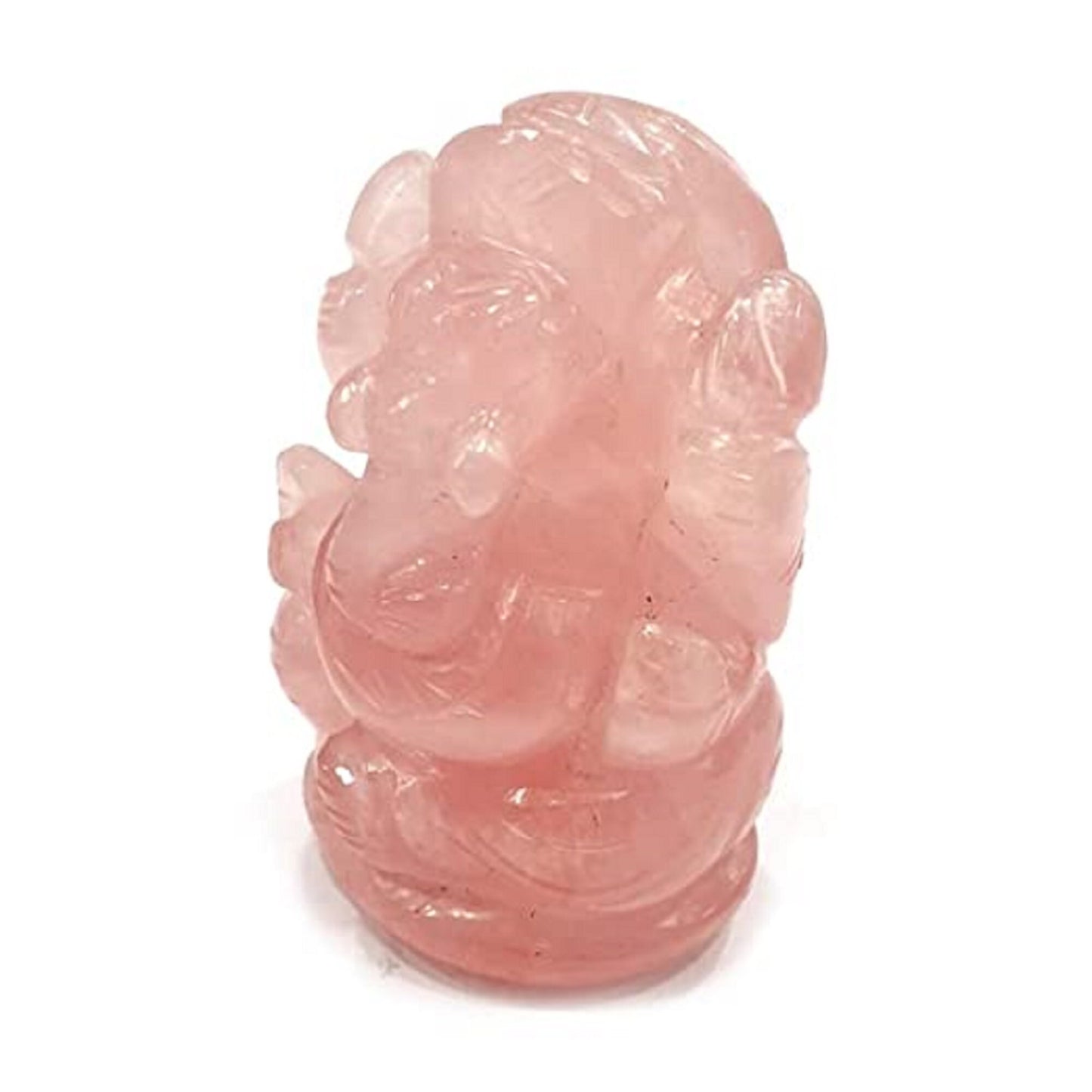 Rose Quartz Ganesha Idol, Ganesha Murti, Ganesha Statue, Natural Crystal Ganesha, Stone Ganpati 2.5 - 3 inch Approx