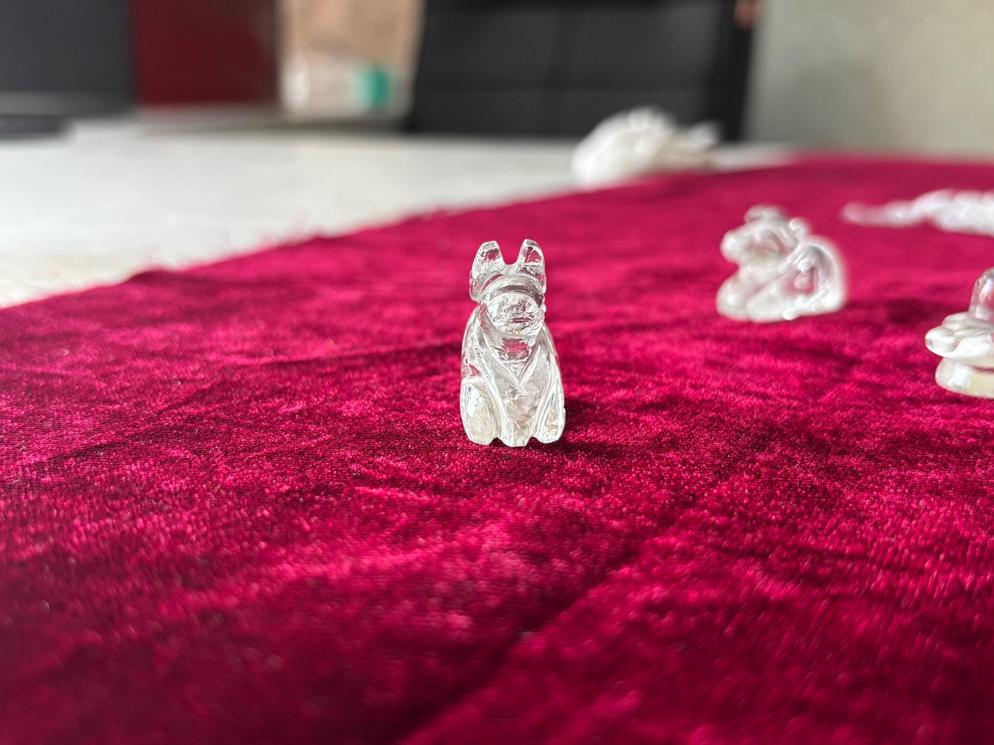 Clear Quartz Shivling and Nandi Set | Natural Sphatik Crystal Shivling with Nandi Idol | Hindu Spiritual for puja | Mini Home Temple Idol