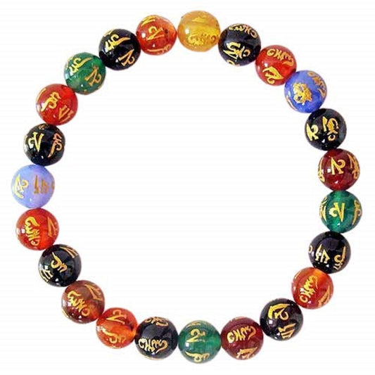 Multicolor Mantra Healing Bracelet – Spiritual Energy & Chakra Balance