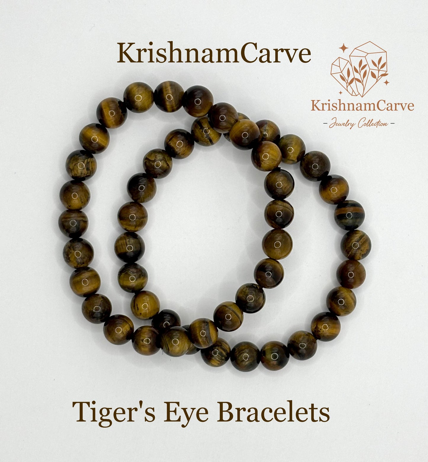 Tiger's Eye Bracelet | Natural Stone Bracelet for Strength & Protection | Healing Crystal Jewelry | Unisex Beaded Bracelet