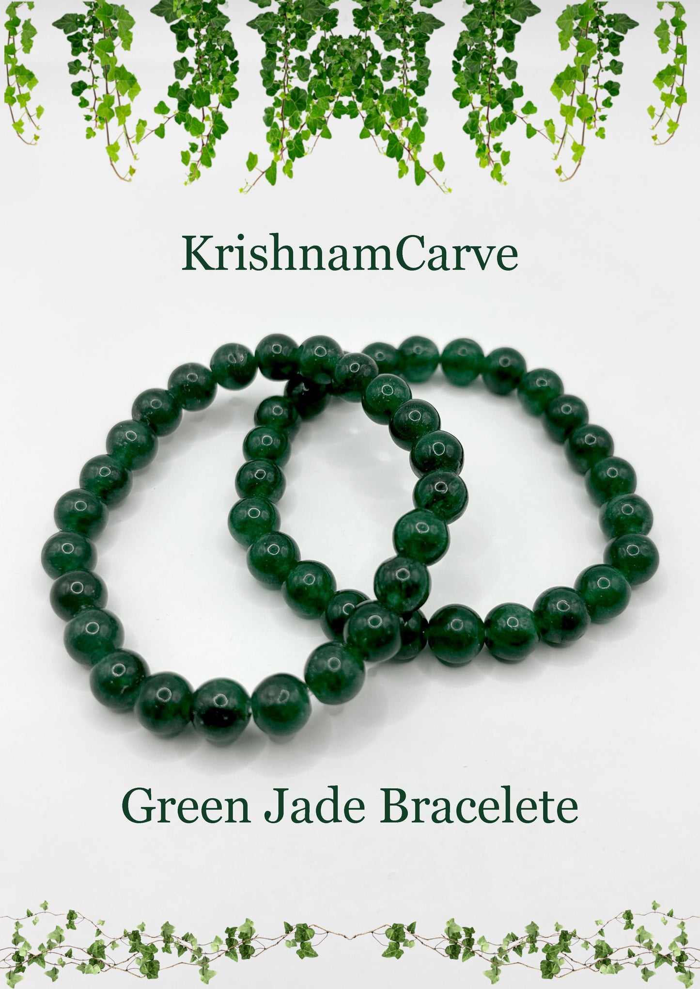 Handmade Green Jade Bracelet  Calming & Spiritual Gemstone Accessory