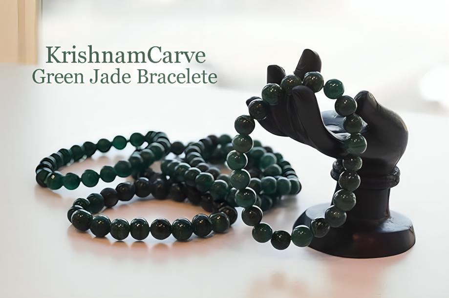Handmade Green Jade Bracelet  Calming & Spiritual Gemstone Accessory