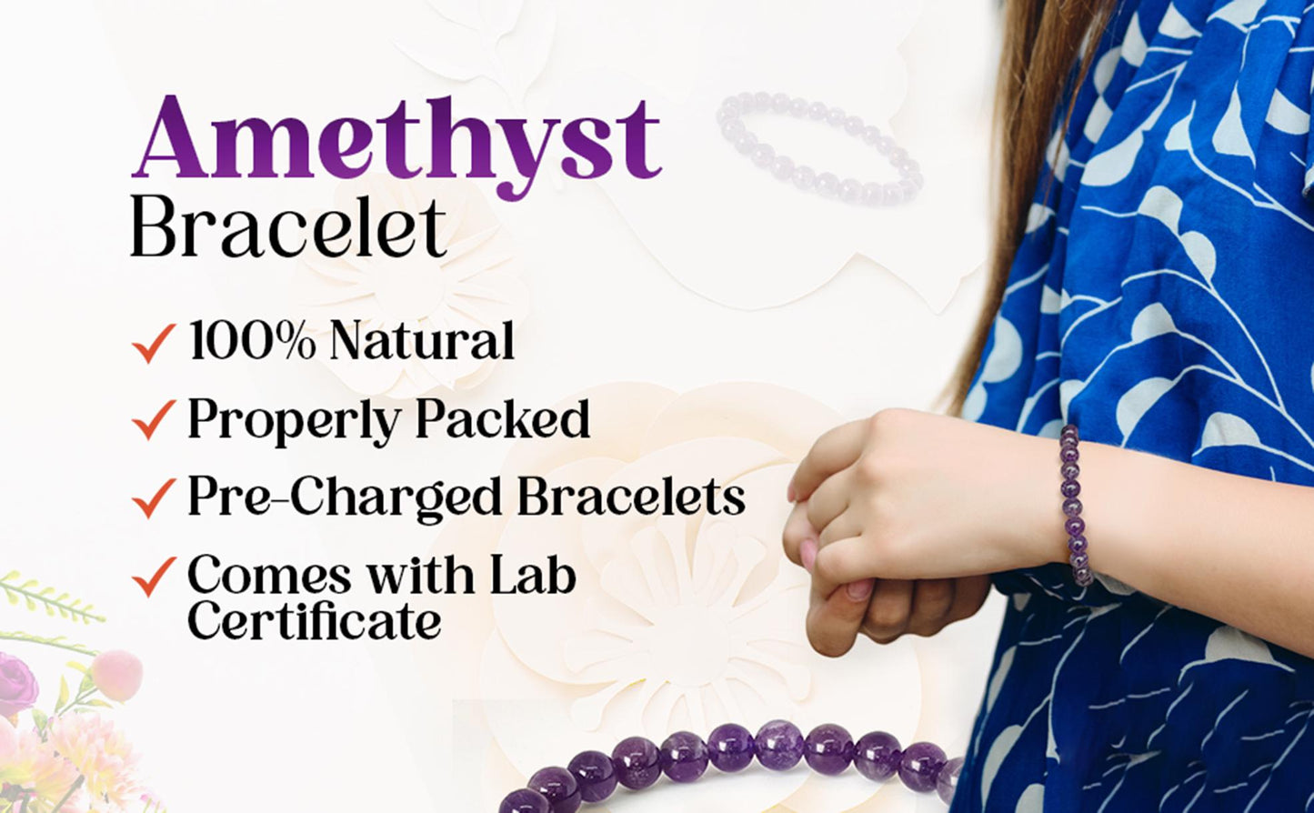 Elegant Amethyst Bracelet for Energy and Spiritual Healing Jewelry