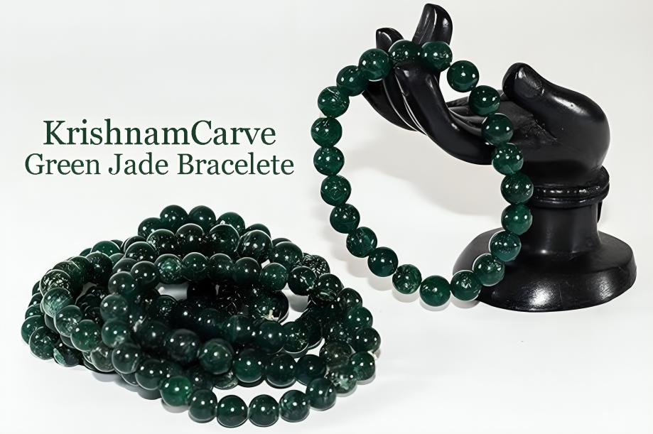 Handmade Green Jade Bracelet  Calming & Spiritual Gemstone Accessory