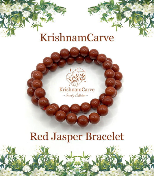 Red Jasper Bracelet – Natural Gemstone Jewelry – Healing Crystal Gift
