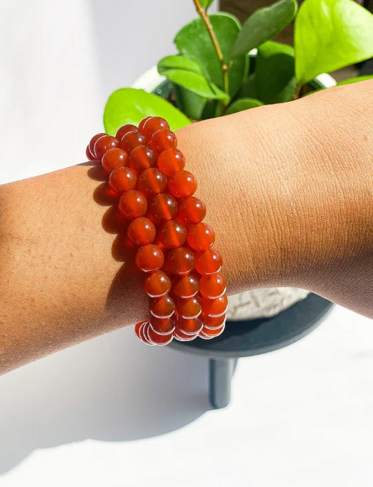 Natural Red Carnelian Bracelet – Courage, Vitality & Confidence